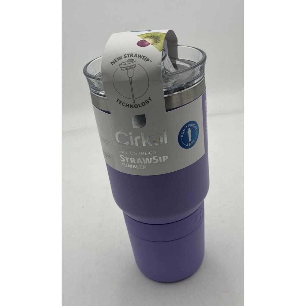 Cirkul 24oz On-The-Go StrawSip Carbonite Tumbler - NEW purple